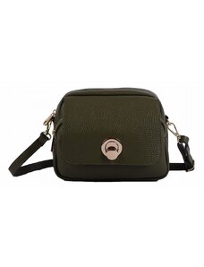 Luksuzna Talijanska torba od prave kože VERA ITALY "Prana", boja tamno zeleno, 16x20cm