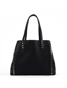 Luksuzna Talijanska torba od prave kože VERA ITALY "Regata", boja crna, 27x40cm