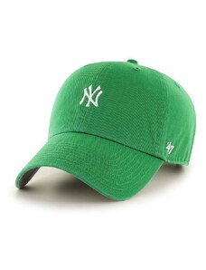 Pamučna kapa sa šiltom 47 brand MLB New York Yankees boja: zelena, s aplikacijom
