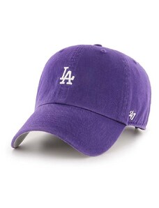 Pamučna kapa sa šiltom 47 brand MLB Los Angeles Dodgers boja: ljubičasta, s aplikacijom