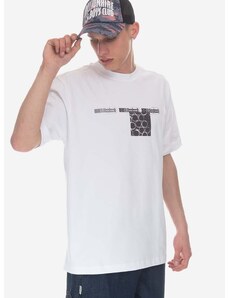 Pamučna majica Wood Wood Haider Texture T-shirt ANTHRACITE boja: bijela, s tiskom, 12245706.2106-WHITE