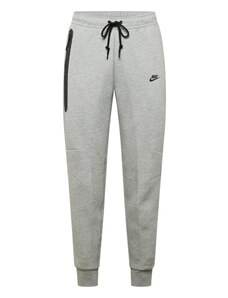 Nike Sportswear Hlače 'TECH FLEECE' siva melange / crna