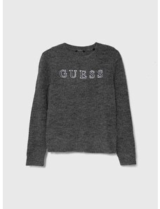 Dječji pulover s postotkom vune Guess boja: siva, lagani