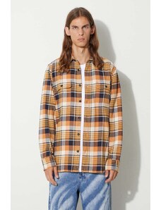 Pamučna košulja Filson Vintage Flannel Work Shirt za muškarce, boja: smeđa, regular, s klasičnim ovratnikom, FMCAM0016