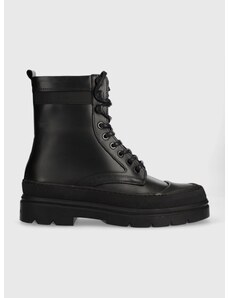 Kožne cipele Calvin Klein LACE UP BOOT HIGH za muškarce, boja: crna, HM0HM01213