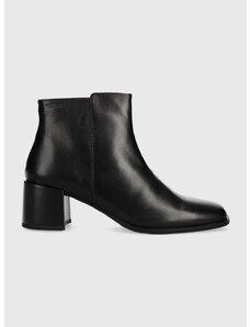 Kožne gležnjače Vagabond Shoemakers STINA za žene, boja: crna, s debelom potpeticom, 5609.001.20