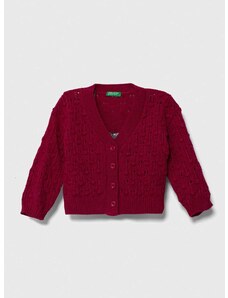 Dječji pulover s postotkom vune United Colors of Benetton boja: ljubičasta