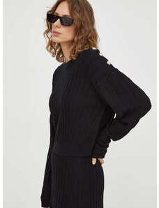 Vuneni pulover BA&SH za žene, boja: crna, lagani