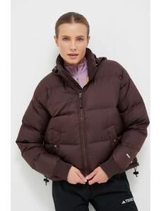 Pernata jakna The North Face Down Paralta Puffer za žene, boja: smeđa, za zimu, oversize, NF0A3YSDI0I1