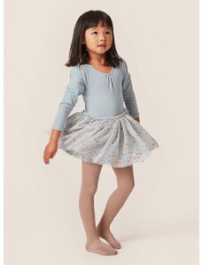 Dječja haljina Konges Sløjd boja: siva, mini, širi se prema dolje