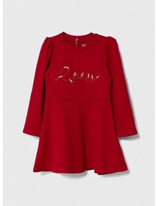 Dječja haljina Guess boja: crvena, mini, širi se prema dolje