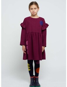 Dječja haljina Bobo Choses boja: ljubičasta, mini, širi se prema dolje