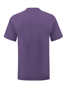 Purple men's t-shirt in combed cotton Iconic sleeve Fruit of the Loom