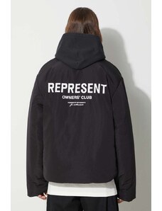 Jakna Represent Owners Club Wadded Jacket za muškarce, boja: crna, za zimu