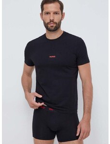 Majica kratkih rukava i bokserice HUGO boja: crna, bez uzorka