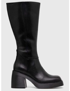 Kožne čizme Vagabond Shoemakers BROOKE za žene, boja: crna, s debelom potpeticom, 5644.101.20