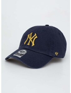 Pamučna kapa sa šiltom 47 brand MLB Los Angeles Dodgers MLB New York Yankees boja: tamno plava, s aplikacijo
