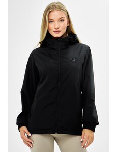 River Club Ženski crno obloženi vodootporni kišni ogrtač s džepovima - vjetrovka jakna