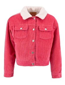 Dječja traper jakna Levi's boja: ružičasta