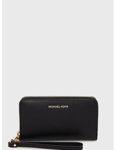 Kožni novčanik MICHAEL Michael Kors za žene, boja: crna