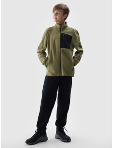 4F Boy's regular fleece with stand-up collar - olive
