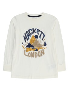 Hackett London Majica plava / svijetlosmeđa / narančasta / bijela