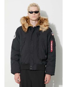 Jakna Alpha Industries Polar Jacket SV za muškarce, boja: crna, za zimu 133141.03