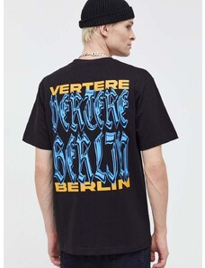 Pamučna majica Vertere Berlin za muškarce, boja: crna, s tiskom