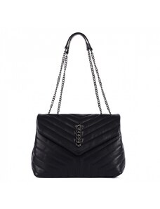 Luksuzna Talijanska torba od prave kože VERA ITALY "Adrianna", boja crna, 23x31cm
