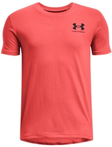 Majica Under Armour UA B SPORTSTYLE LEFT CHEST SS-RED 1363280-691