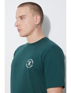 Pamučna majica Daily Paper Circle T-shirt za muškarce, boja: zelena, s tiskom, 2322009