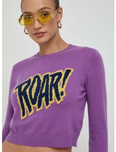 Vuneni pulover MAX&Co. za žene, boja: ljubičasta, lagani