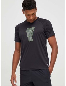 Majica kratkih rukava za trening Nike boja: crna, s tiskom