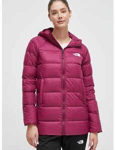 Pernata jakna The North Face za žene, boja: ljubičasta, za zimu