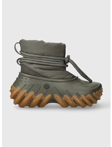 Čizme za snijeg Crocs Echo Boot boja: zelena, 208716