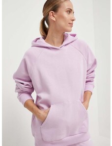 Dukserica adidas za žene, boja: ružičasta, s kapuljačom, bez uzorka