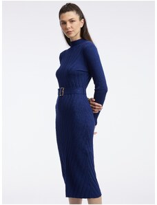 Orsay Navy Blue Women's Knit Midi Dress - Women's