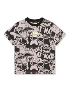 Dječja pamučna majica kratkih rukava Dkny x DC Comics boja: crna, s uzorkom