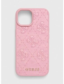 Etui za telefon Guess iPhone 15 6.1 boja: ružičasta