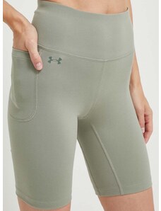 Kratke hlače za trening Under Armour Motion boja: zelena, bez uzorka, visoki struk