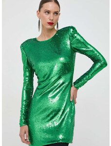 Haljina Bardot boja: zelena, mini, uska