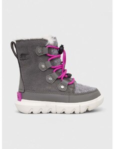 Dječje cipele za snijeg Sorel CHILDRENS SOREL EXPLORER LACE WP boja: siva