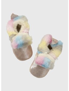Dječje kućne papuče od brušene kože Shoo Pom boja: ružičasta
