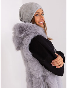 Fashionhunters Gray cap with cashmere