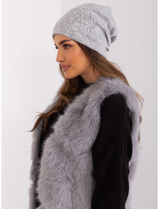 Fashionhunters Knitted winter hat in gray