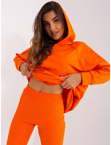 Fashionhunters Orange casual set with shorts