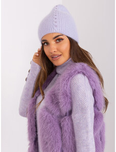 Fashionhunters Light purple women's hat with angora