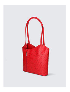 Stilska dizajnerska zagasitocrvena kožna torba na rame Royal VERA PELLE