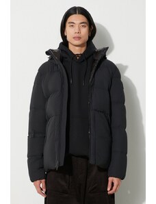 Pernata jakna Woolrich za muškarce, boja: crna, za zimu