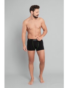 Italian Fashion Men's Boxer Shorts - Black/Fluo Green